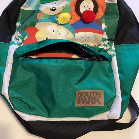 South Park Backpack Laptop Bag Fuzzy Detail Official 2024 Stan Kenny Cartman - Picture 3 of 7